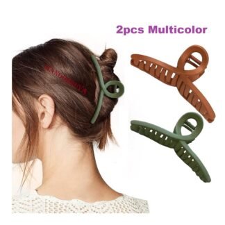 2pcs T shape Matt Hair Claws, Multicolor