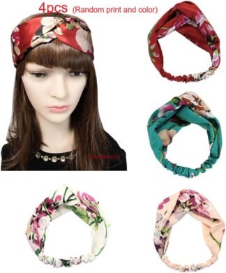 4pcs Elastic Boho Headbands