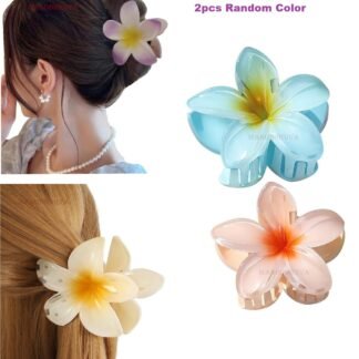 2pcs Flower Hair Claws, Multicolor, Big Size