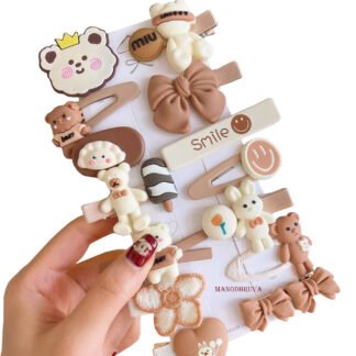 14pcs Brown Shade Hair Clips Barrettes