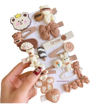 14pcs Brown Shade Hair Clips Barrettes