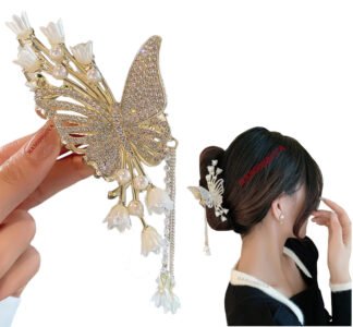 1pcs Butterfly Metal Designer Hair Claw, Big Size