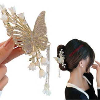 1pcs Butterfly Metal Designer Hair Claw, Big Size