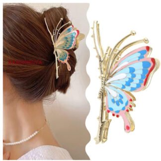 1pcs Colorful Metal Butterfly Hair Claw