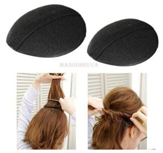 2pcs Hair Puff Maker Sponges, Black