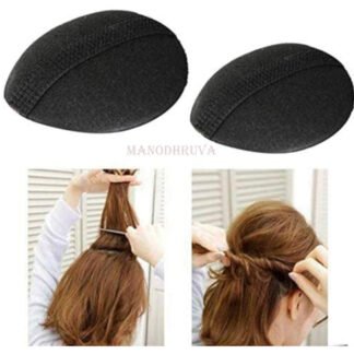 2pcs Hair Puff Maker Sponges, Black