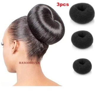 3pcs Set Bun Maker Donut, Black