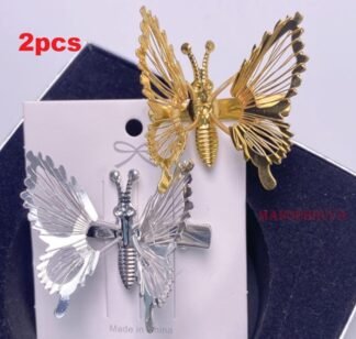 2pcs Spring Butterfly Hair Alligator Clips