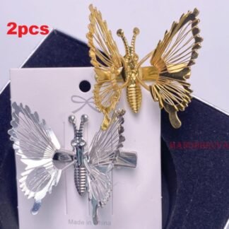 2pcs Spring Butterfly Hair Alligator Clips