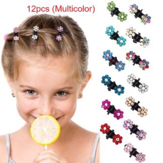 12pcs Rhinestone Mini Hair Claws