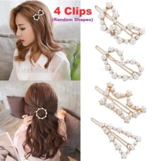 4pcs Pearl Minimalist Hair Clips
