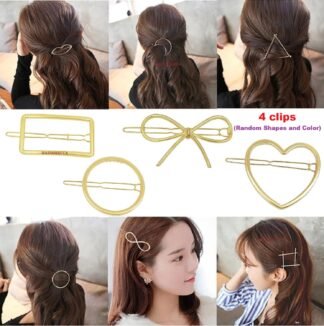 4pcs Minimalist Metal Hair Clips