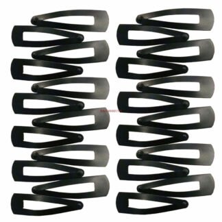 12pcs Black Tictac Hair Clips, 5cm (Medium)