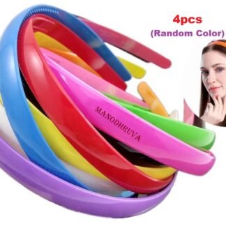 4pcs Plastic Headband, Multicolor, Medium Broad
