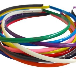 4pcs Slim Plastic Headbands, Multicolor