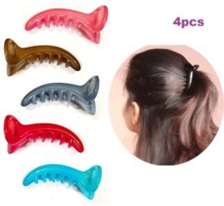 4pcs Plastic Banana Hair Clutcher