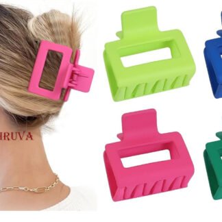 4pcs Plastic Small Hair Clutchers, Multicolor