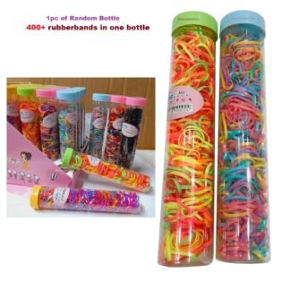 1pc Multicolor Rubber Bands Bottle  (400+ Pieces in One Bottle)