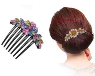 1pc Rhinestone Comb Hair Pin, Multicolor