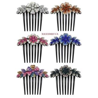 Crystal Flower Bridal Hair Comb 1 Pc
