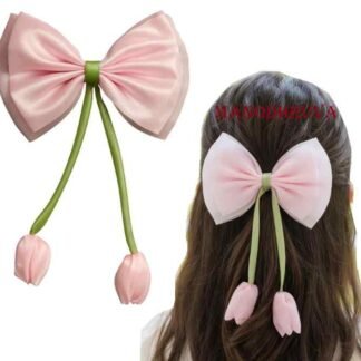 Korean Tulip Bow Alligator Hair Clip 1 Pc