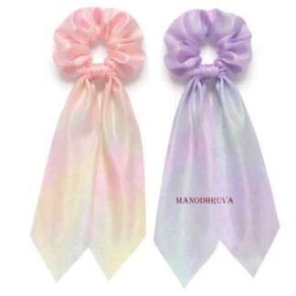 Korean Gradient Ribbon Scrunchie 2 Pcs