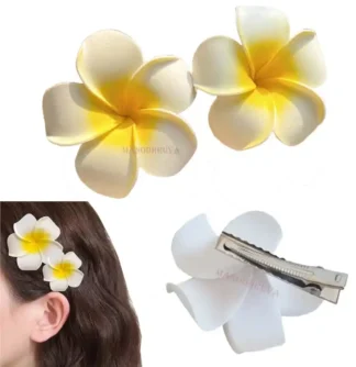 2pcs Foam Realistic Flower Alligator Clips