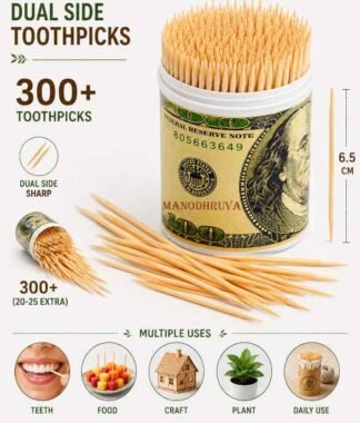 Dual Sided Bamboo Toothpicks 300 Pcs