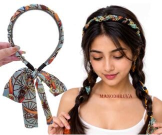 1pc Retro Long Ribbon Headband, Multicolor