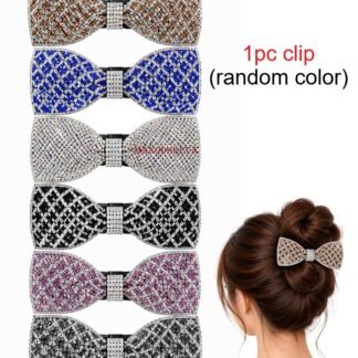 1pcs Rhinestones Bow Alligator Clips, Multicolor