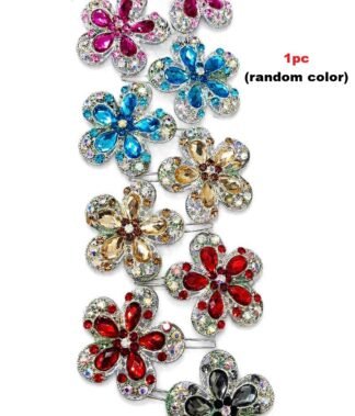 1pc Designer Hair Clip, Metal, Multicolor