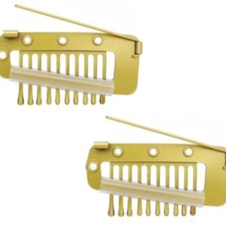 Metal Chunni Clip Set of 2 Golden for Women