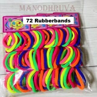 72 pcs multicolor hair rubber bands for girls soft stretch ponytail hair ties