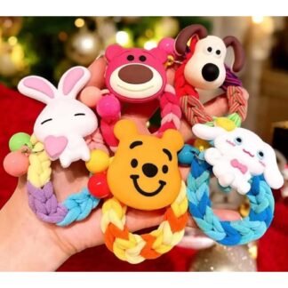 1pc Cute Character Braided Rubber Band | Random Color & Character