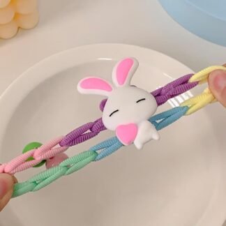 1pc Cute Character Braided Rubber Band | Random Color & Character