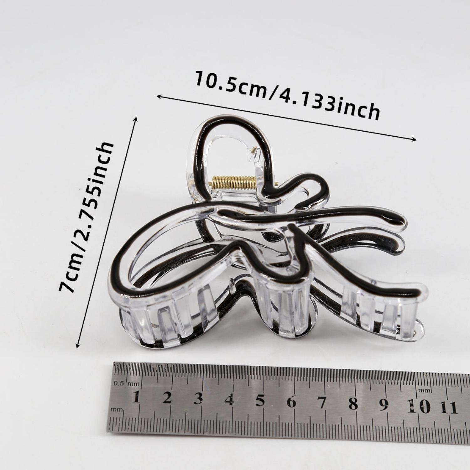 1 Pc Acrylic Butterfly Hair Claw Clip | Large Hair Clip for Girls & Women | Random Color - Image 3