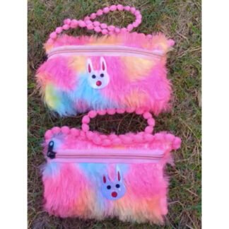 2 Pcs Furry Bunny Sling Bag for Girls