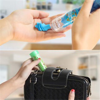 2 Pcs Portable Paper Soap Strips Bottle, Random Color Strips